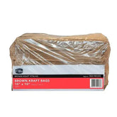 Brown Kraft Flat Bags Strung 10" x 10"  Adomoo